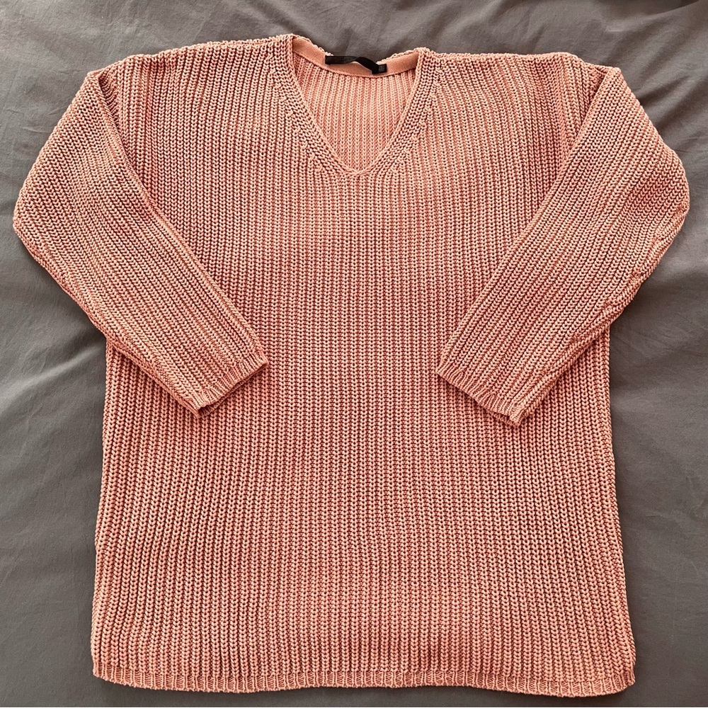 NWOT Jenni Kayne Cotton Cabin Sweater in Rose - Size Small
